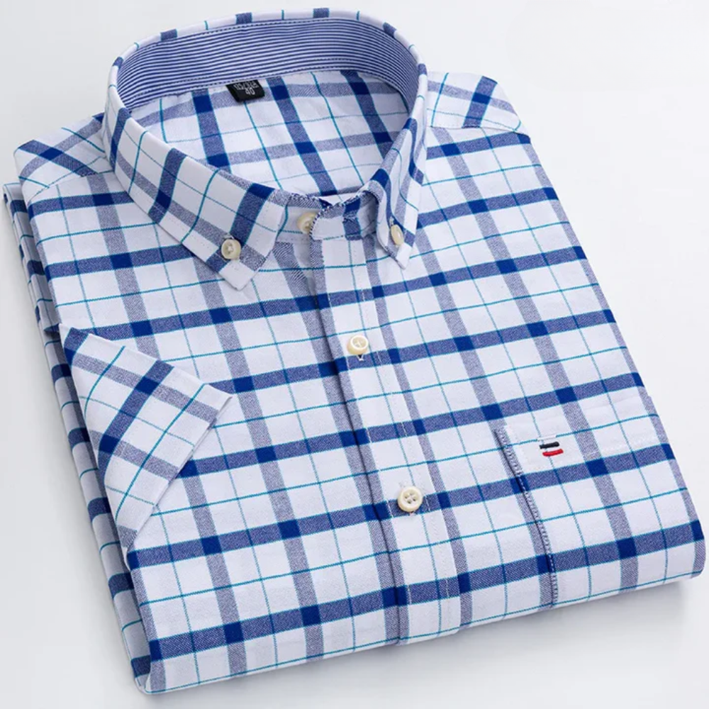 James Oxford Patterned Button-Up Shirt for Men