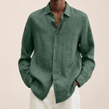 James Oxford Linen Button-Up Shirt for Men