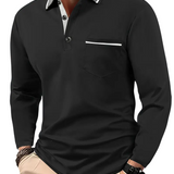 James Oxford Classic Long Sleeve Polo Shirt
