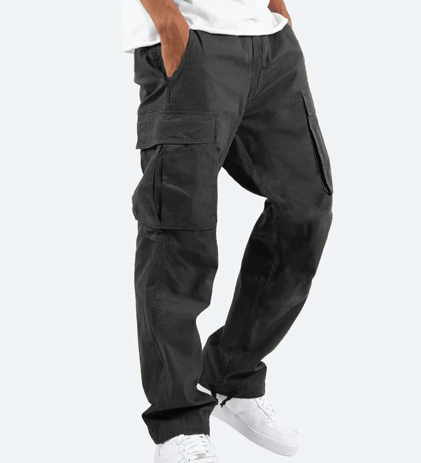 James Oxford Men's Wide Fit Cargo Trousers