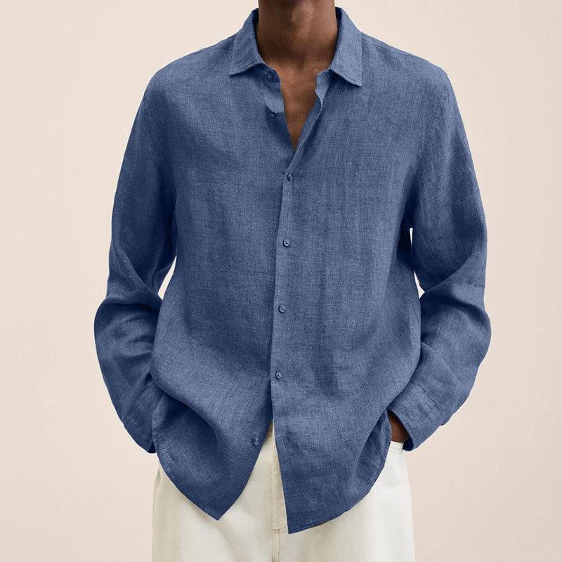 James Oxford Linen Button-Up Shirt for Men