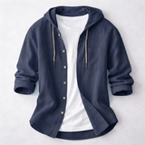 James Oxford Fashion Hooded Shirt for Men