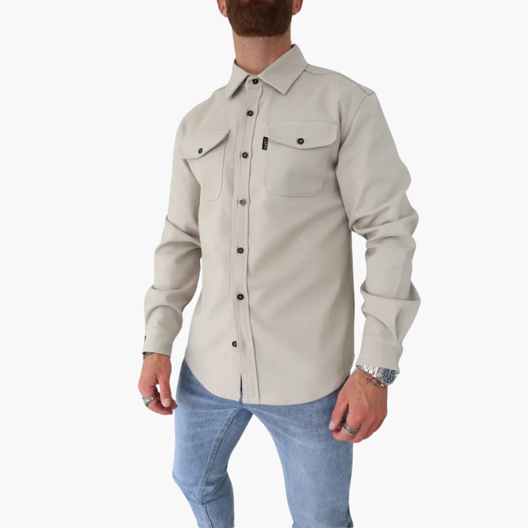 David Shirt Jacket with Button Placket