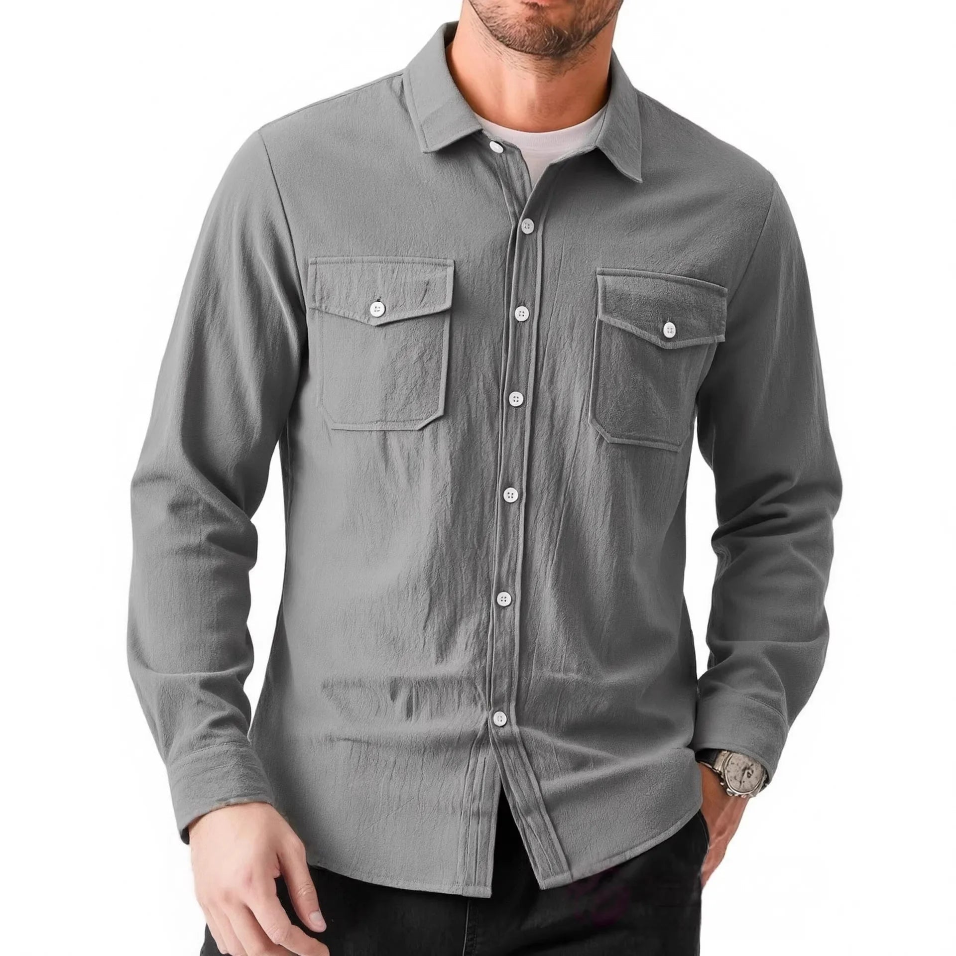 Ashcroft Cotton Linen Shirt Jacket