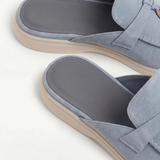 Sky Blue Suède Mediterranean Mule