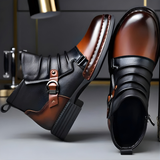 James Oxford Buckle Ankle Boots for Men