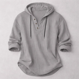 James Oxford Elegant Hooded Shirt for Men