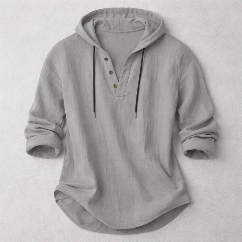 James Oxford Elegant Hooded Shirt for Men