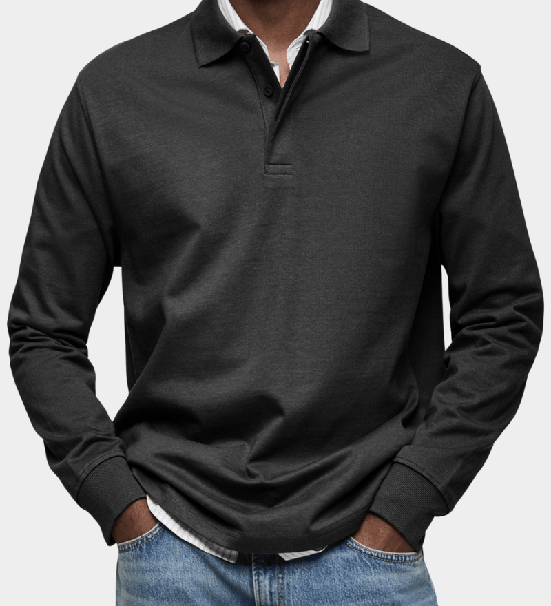 James Oxford Knit Polo Shirt for Men