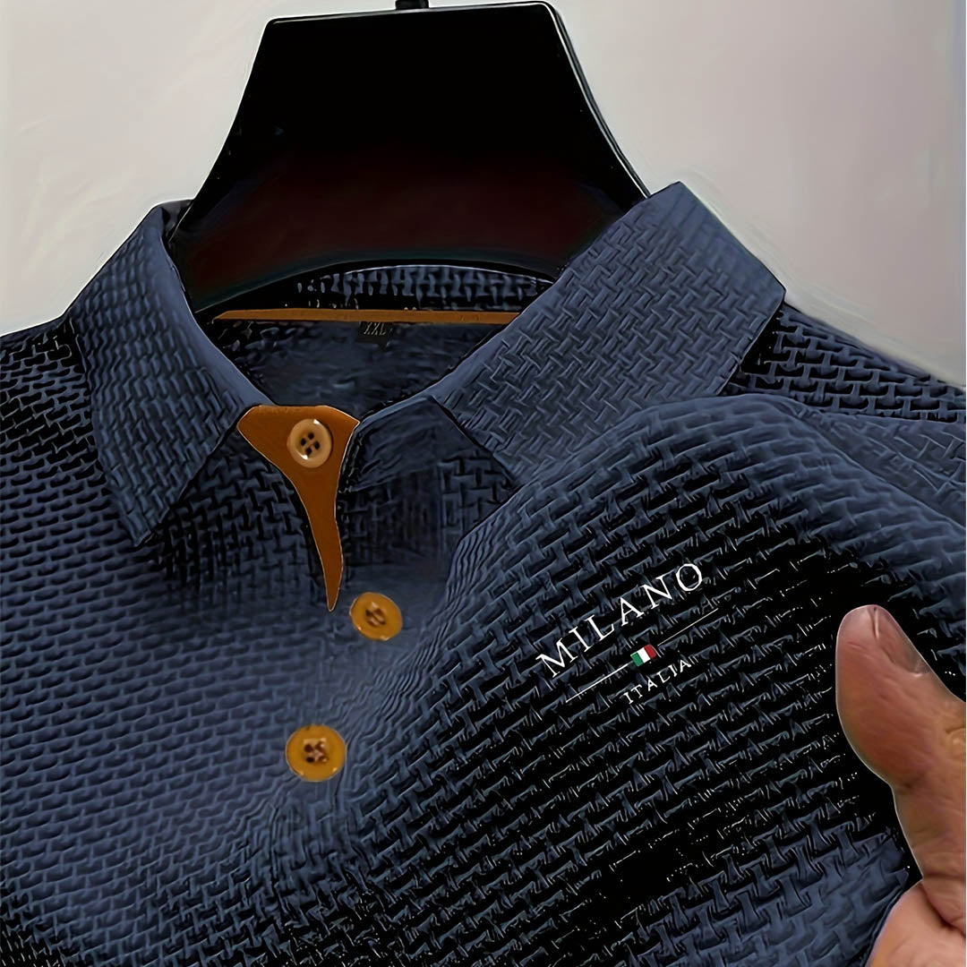 James Oxford Elegant Textured Polo Shirt for Men