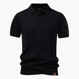 James Oxford Elegant Knit Polo Shirt for Men