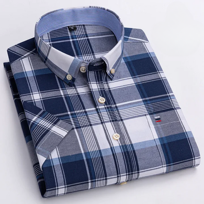 James Oxford Patterned Button-Up Shirt for Men