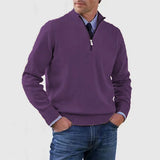 Elegant Men's Mid-Zip Jumper