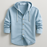 James Oxford Luxury Striped Hooded Shirt