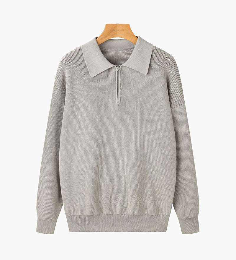 Half-Zip Polo Sweater
