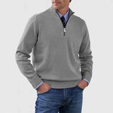 Elegant Men's Mid-Zip Jumper