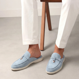 Sky Blue Suède Mediterranean Mule