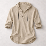 James Oxford Elegant Hooded Shirt for Men