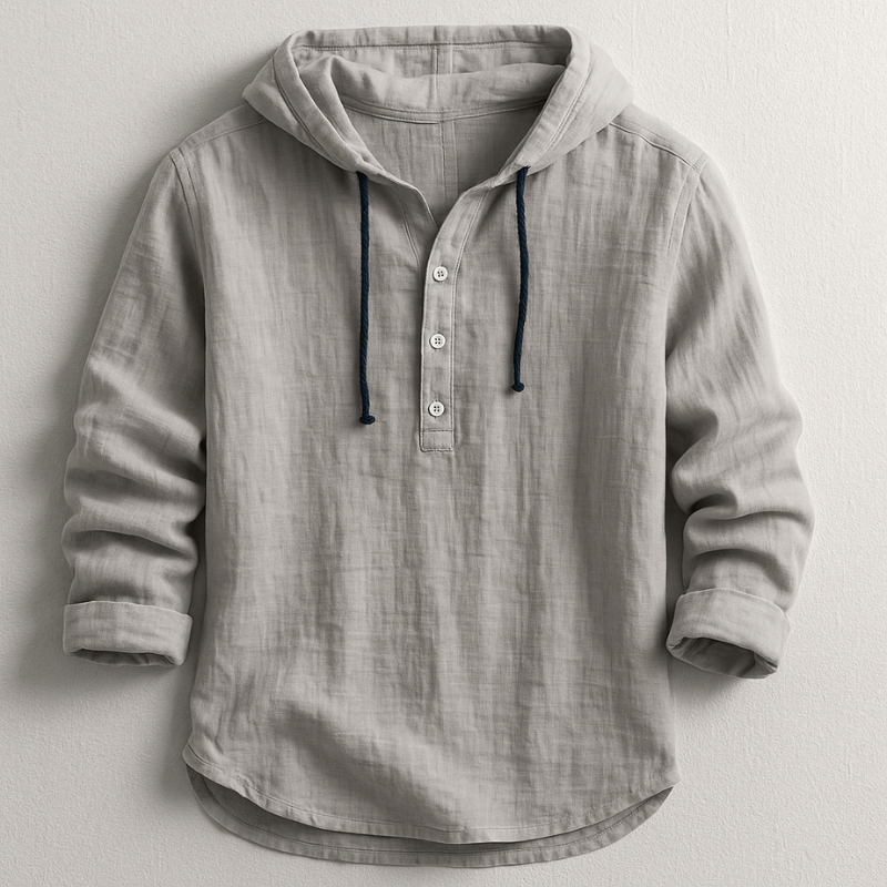 James Oxford Hooded Shirt for Men