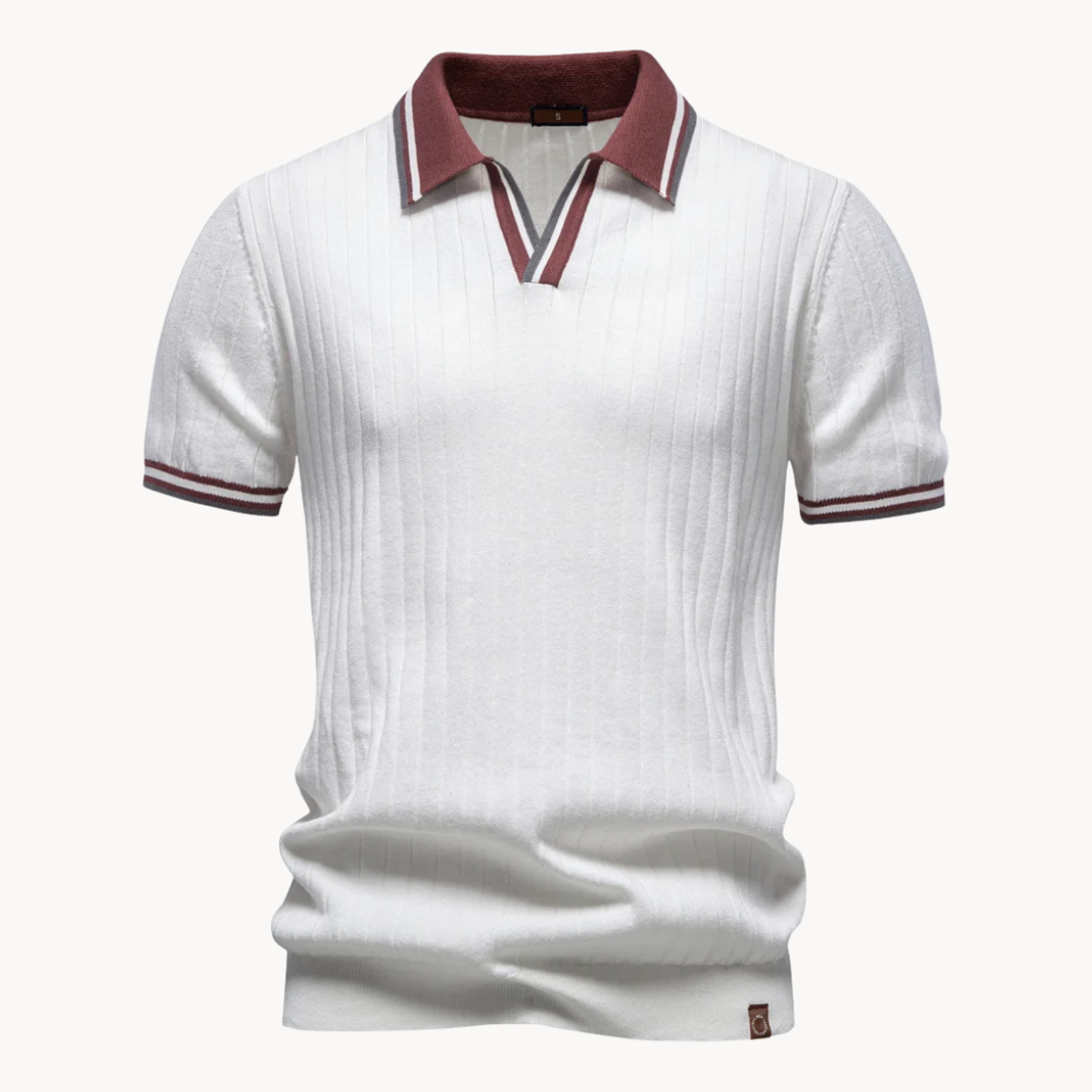 James Oxford Classic Knit Polo Shirt for Men