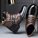 James Oxford Buckle Ankle Boots for Men