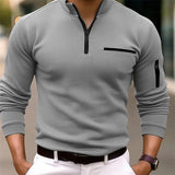 James Oxford Long Sleeve Shirt with Zip