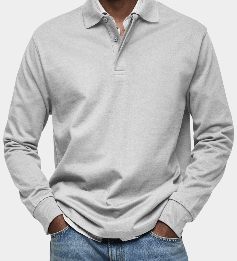 James Oxford Knit Polo Shirt for Men