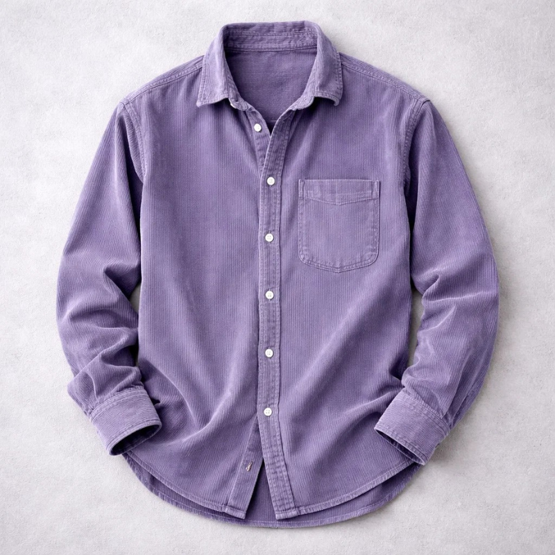 James Oxford Cotton Corduroy Shirt for Men