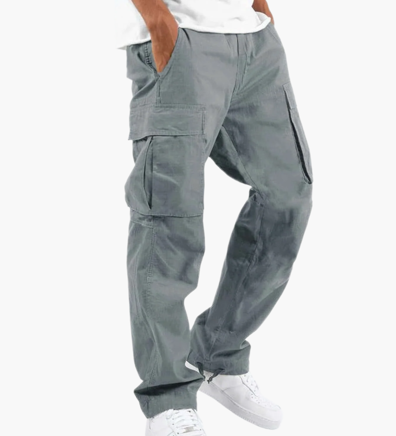 James Oxford Men's Casual Cargo Trousers