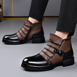 James Oxford Buckle Ankle Boots for Men