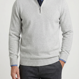 Elegant Men's Mid-Zip Jumper