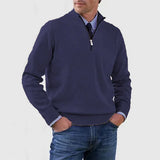 Elegant Men's Mid-Zip Jumper