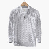 TAEBAEK Zipped Cable Sweater
