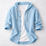 James Oxford Fashion Hooded Shirt for Men