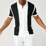 Palazzo Knit Polo Shirt