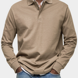 Classic long-sleeved polo shirt