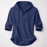 James Oxford Elegant Hooded Shirt for Men