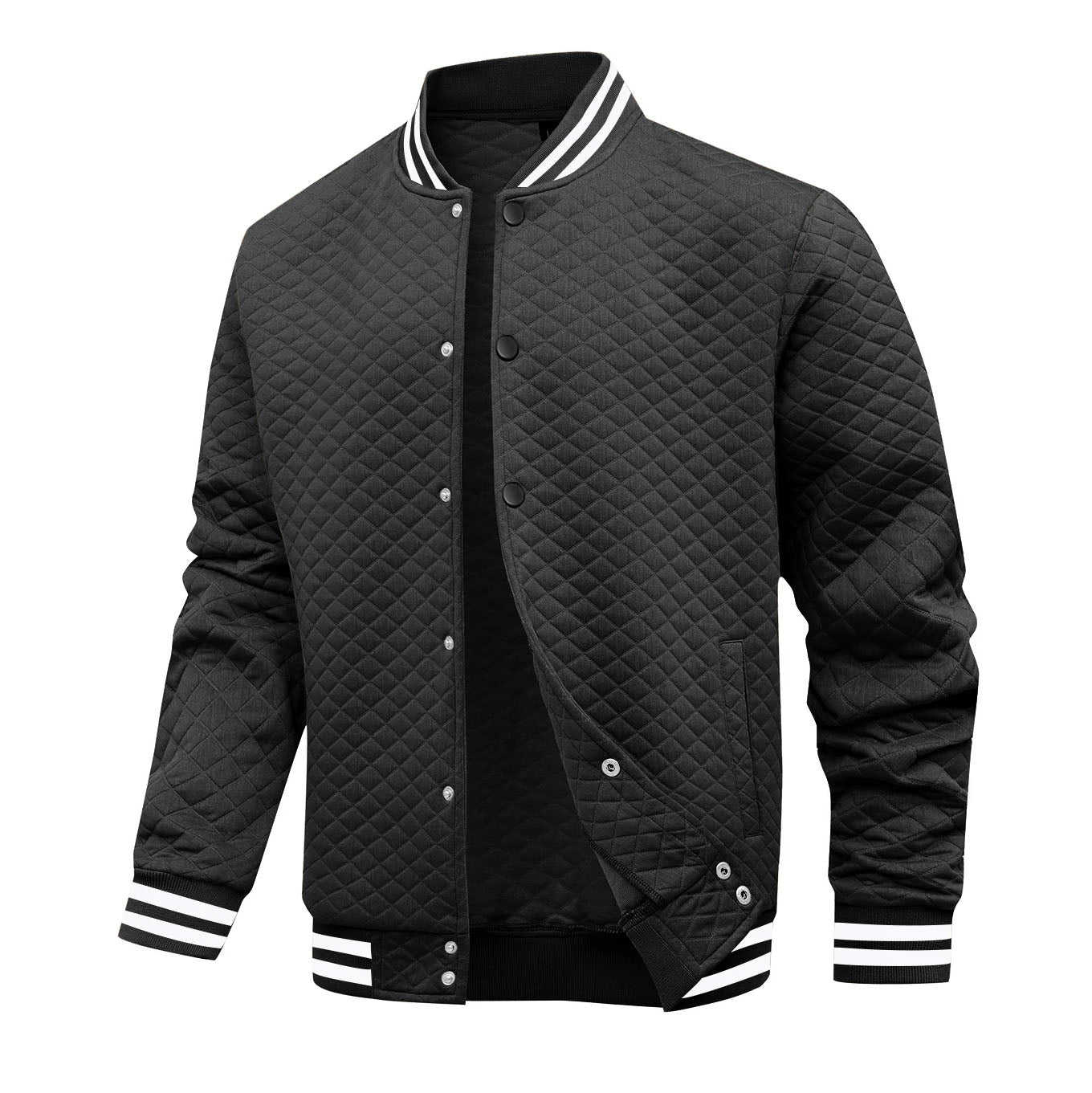 Virello Waffle Knit Bomber Jacket