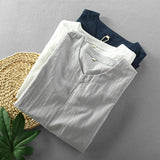 Kobu V-Neck Cotton Linen Summer Tee