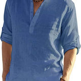 James Oxford Cotton-Linen Shirt for Men