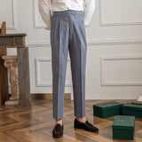 James Oxford Ellis Classic High-Waist Buckle Trousers