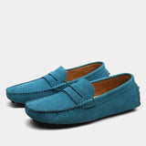 James Oxford Modern Suede Penny Loafers for Men