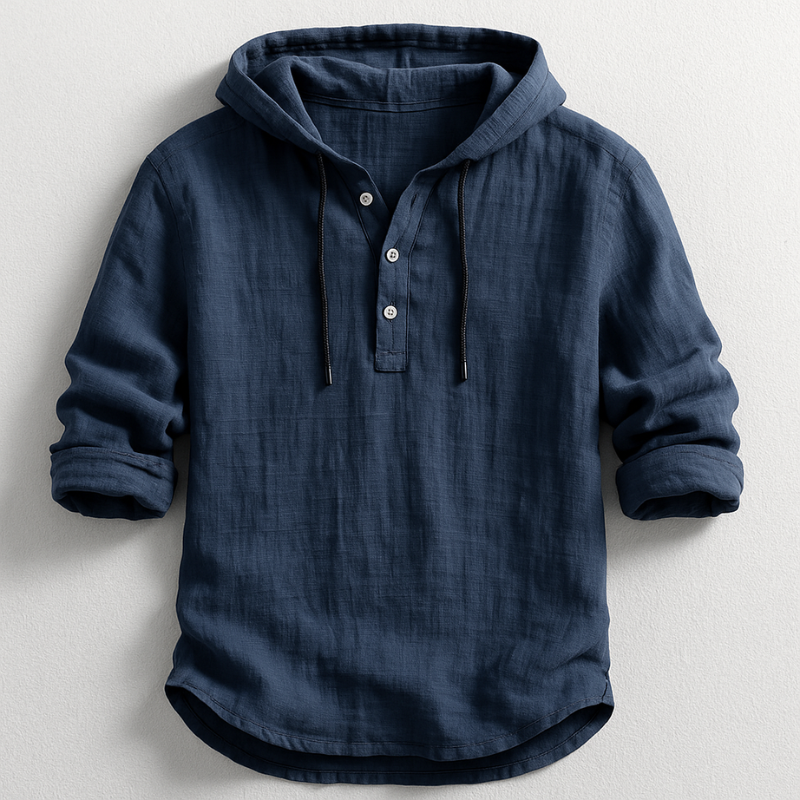 James Oxford Hooded Shirt for Men