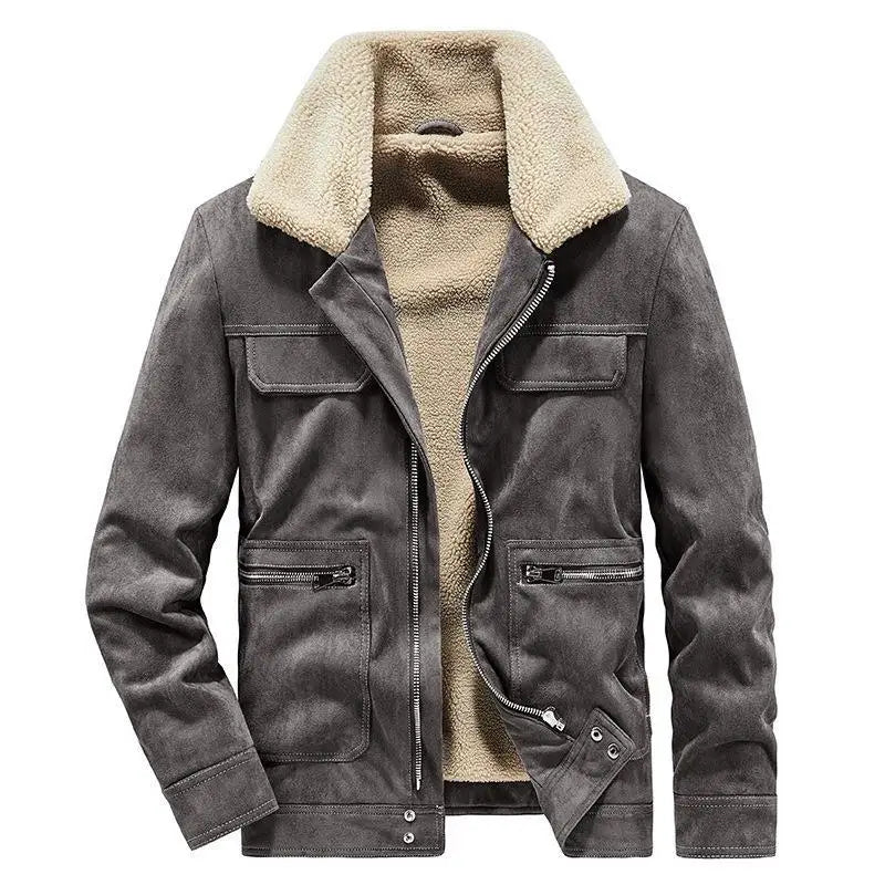 Langmere Suede Sherpa-Lined Jacket