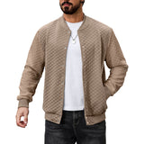 Virello Waffle Knit Bomber Jacket