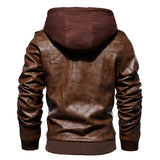Urban Comfort Hooded Leather Jacket