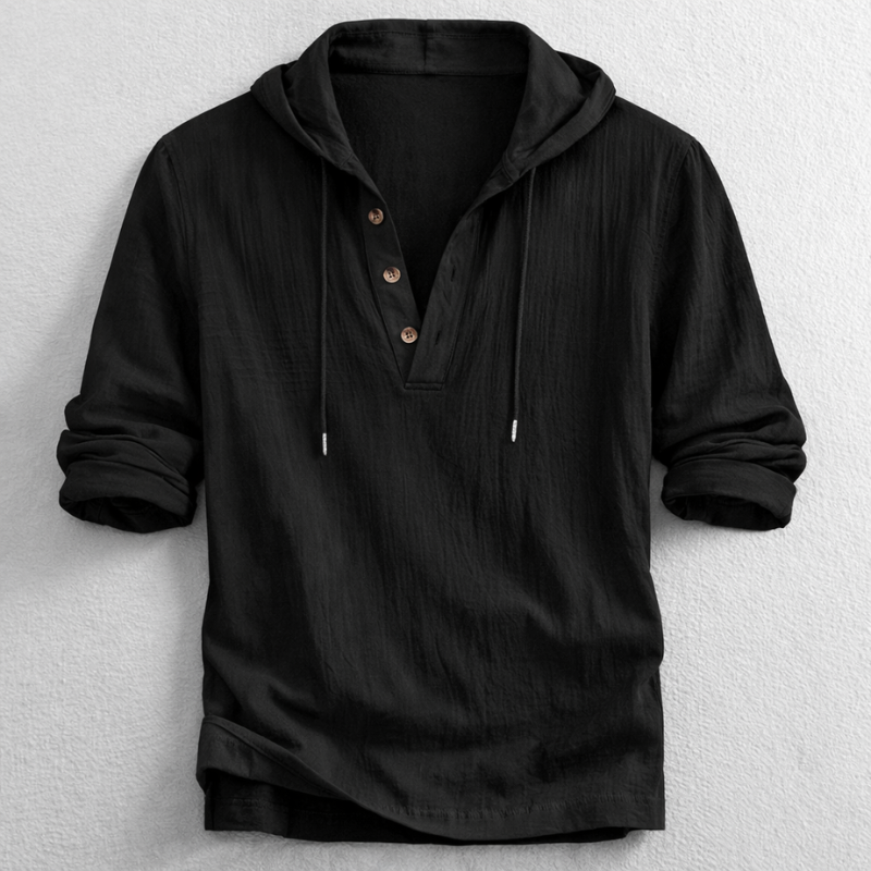James Oxford Classic Hooded Shirt for Men