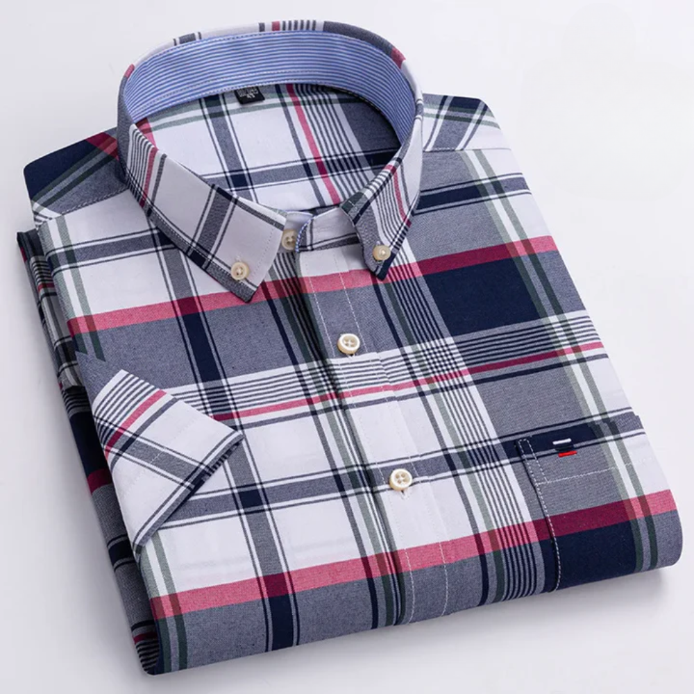 James Oxford Patterned Button-Up Shirt for Men