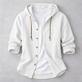 James Oxford Fashion Hooded Shirt for Men