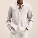 James Oxford Linen Button-Up Shirt for Men